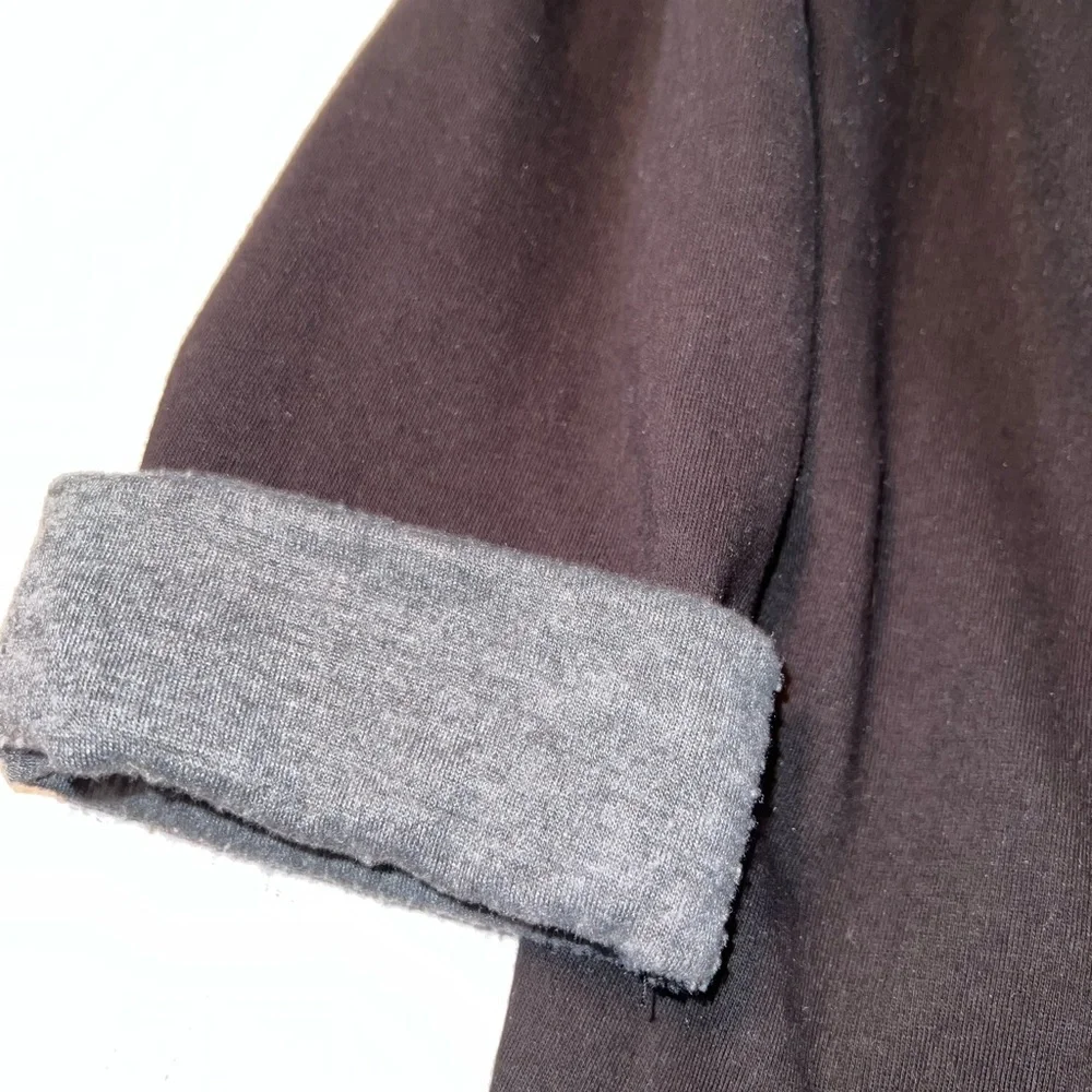 Maurice’s Jersey Women's Black Blazer with Grey Rolled Sleeves Size Large - Picture 10 of 10
